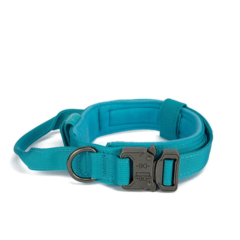 Ensemble collier et laisse pour chien en nylon durable, laisse réfléchissante, collier d'entraînement tactique pour chien, grand ensemble de laisses pour chien