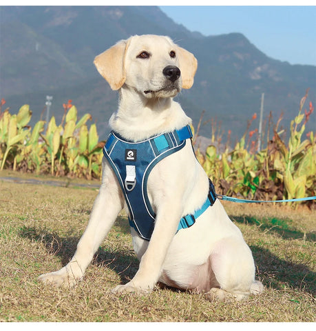 Medium Large Dog Harnesses Collar Labrador Army Reflective Adjustable Harness Oxford Cloth Pet Vest Training Hound Walk the Dog