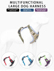 Medium Large Dog Harnesses Collar Labrador Army Reflective Adjustable Harness Oxford Cloth Pet Vest Training Hound Walk the Dog